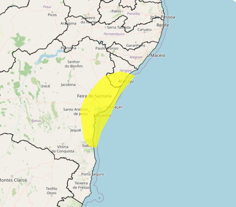 Alerta Inmet para os riscos do acumulado de chuva nesse domingo, 31; veja as regiões