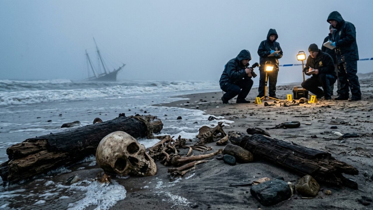 Ossos de um homem apareceram em praias diferentes durante quase 30 anos e levaram investigadores a um mistério perdido no mar há 181 anos