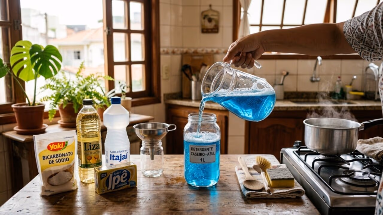 Detergente caseiro que limpa tudo: a receita que rende 5 litros com ingredientes de mercado