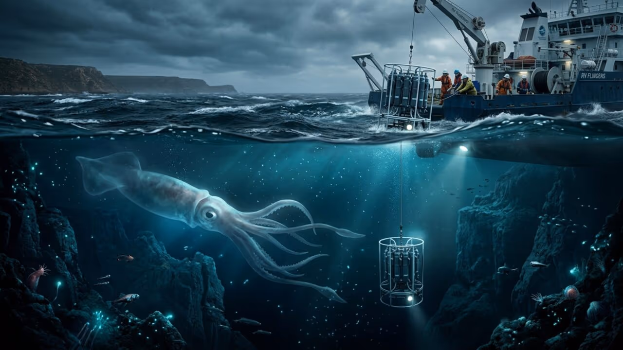 Vestígios de lula gigante encontrados no fundo do mar da Austrália revelam biodiversidade muito maior do que cientistas imaginavam