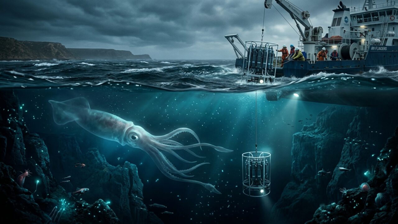Vestígios de lula gigante encontrados no fundo do mar da Austrália revelam biodiversidade muito maior do que cientistas imaginavam