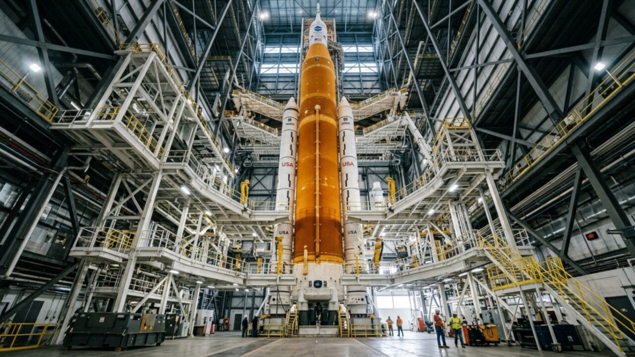 NASA começa a montar foguete gigante da missão Artemis III que pode decidir quem levará humanos de volta à Lua