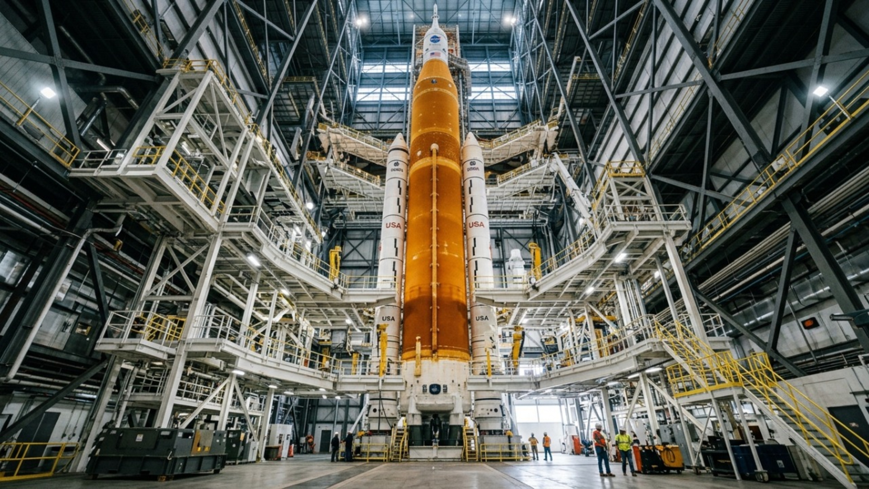 NASA começa a montar foguete gigante da missão Artemis III que pode decidir quem levará humanos de volta à Lua