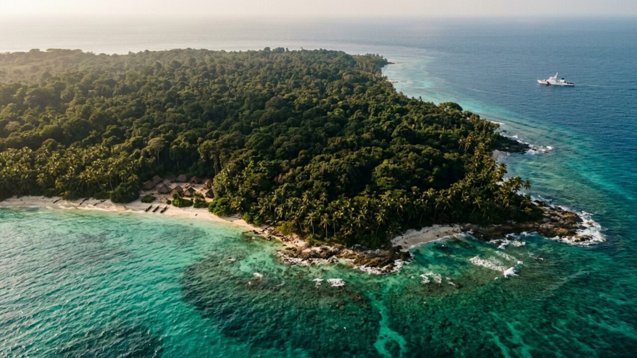 A Ilha que abriga a tribo mais isolada do mundo há milhares de ano que rejeitam a aproximação de qualquer pessoa utilizando flechas e lanças