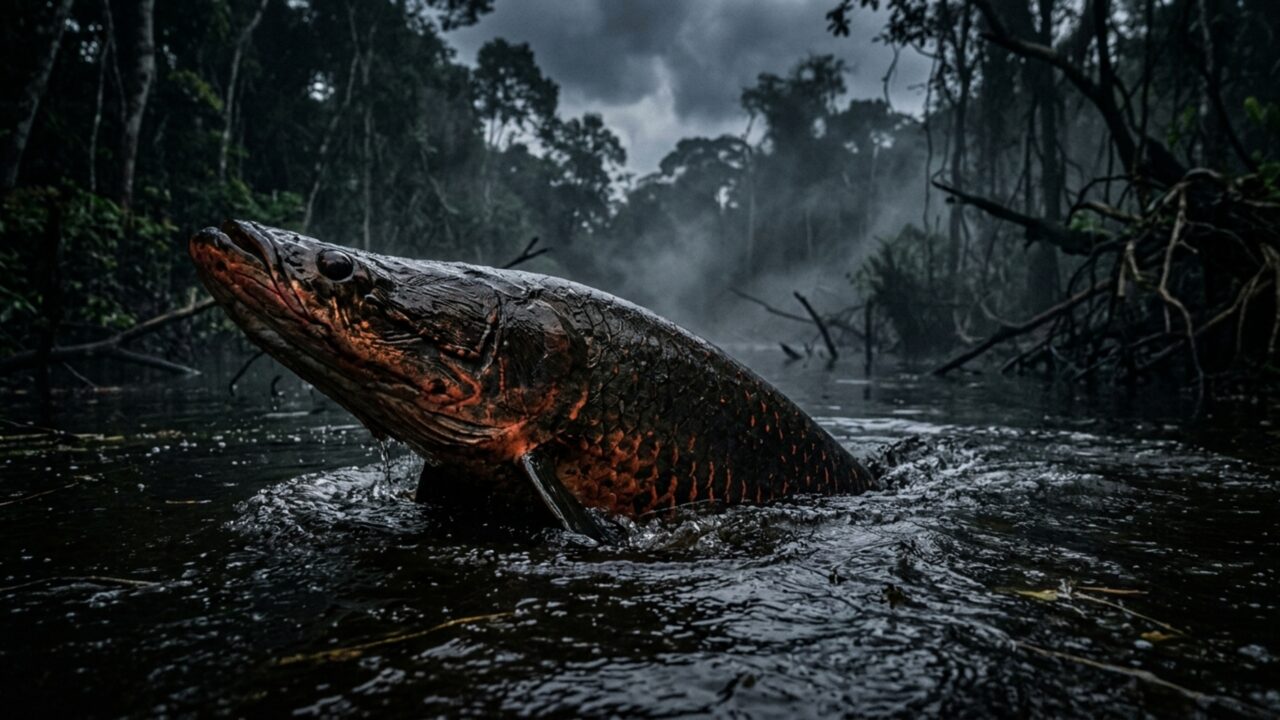 O peixe de água doce que cresce como monstro e caça aves, mamíferos e outros peixes na superfície