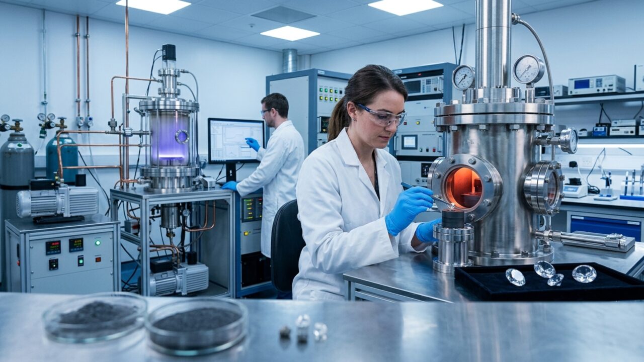 A pedra que brilha como diamante natural, tem a mesma composição química e nasce dentro de uma câmara tecnológica