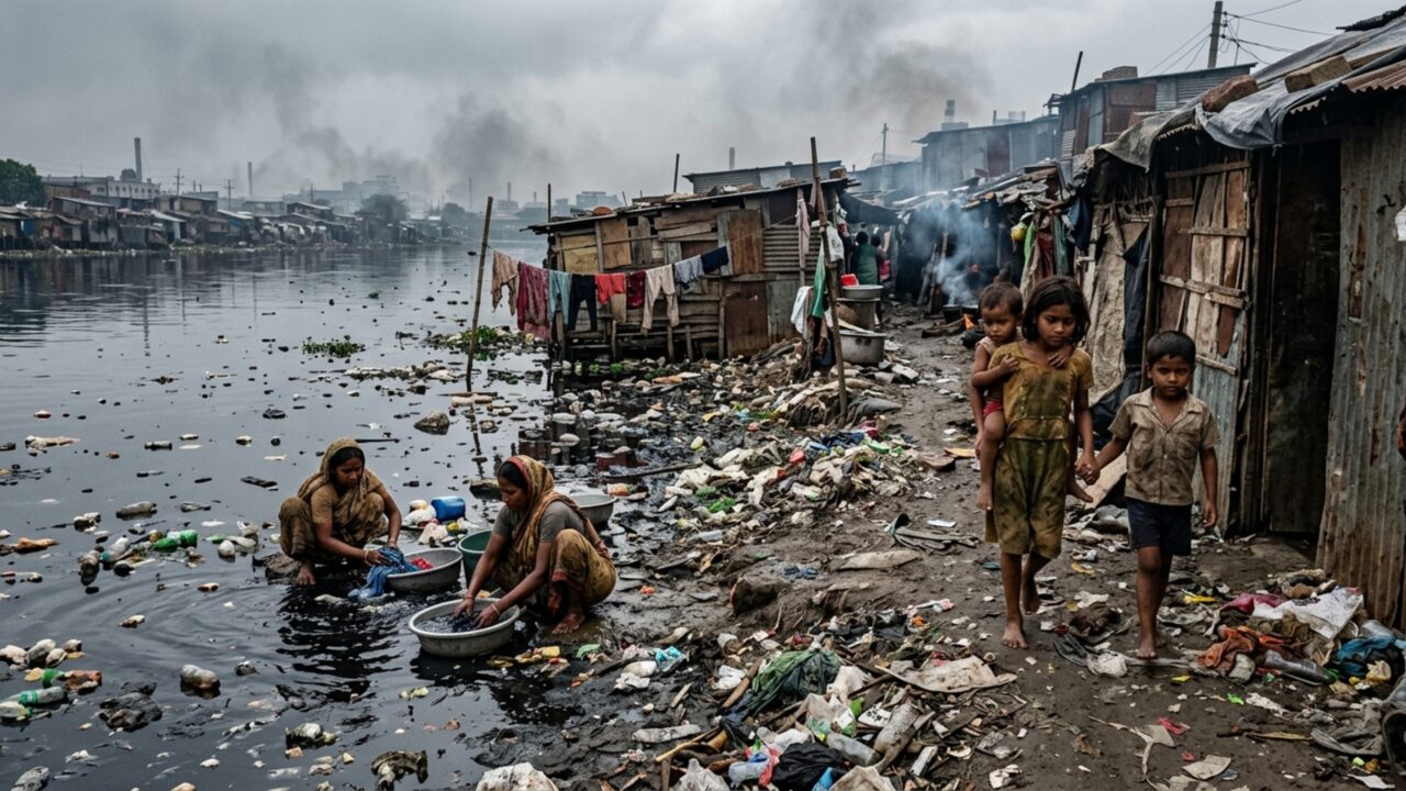Como é viver em lugares onde o lixo, a fumaça e a água contaminada fazem parte da rotina diária