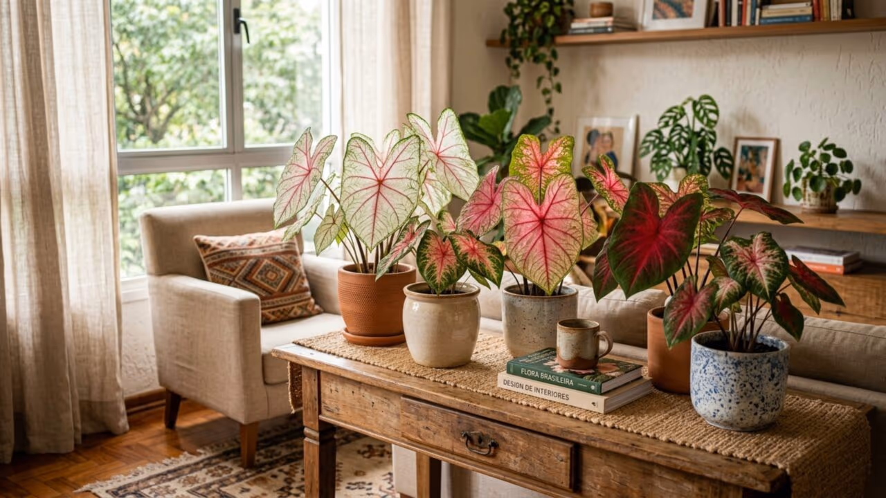 4 espécies de caladium para ter em casa e transformar qualquer ambiente com folhas coloridas