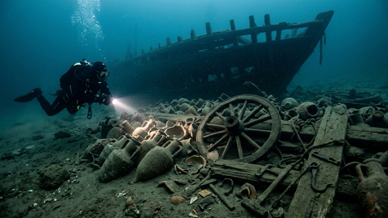 O mistério da carga intacta de um barco romano encontrado no fundo de um lago suíço que desafia o que sabíamos sobre rotas comerciais