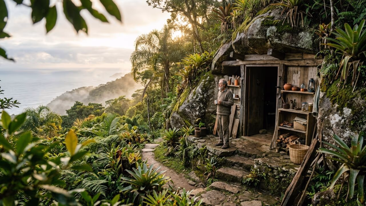 O brasileiro que vive isolado em uma caverna há mais de 30 anos no litoral de Santa Catarina
