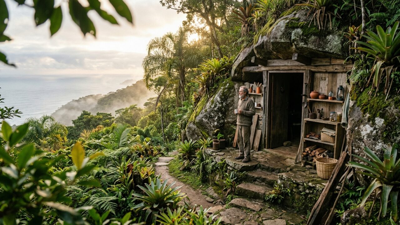 O brasileiro que vive isolado em uma caverna há mais de 30 anos no litoral de Santa Catarina