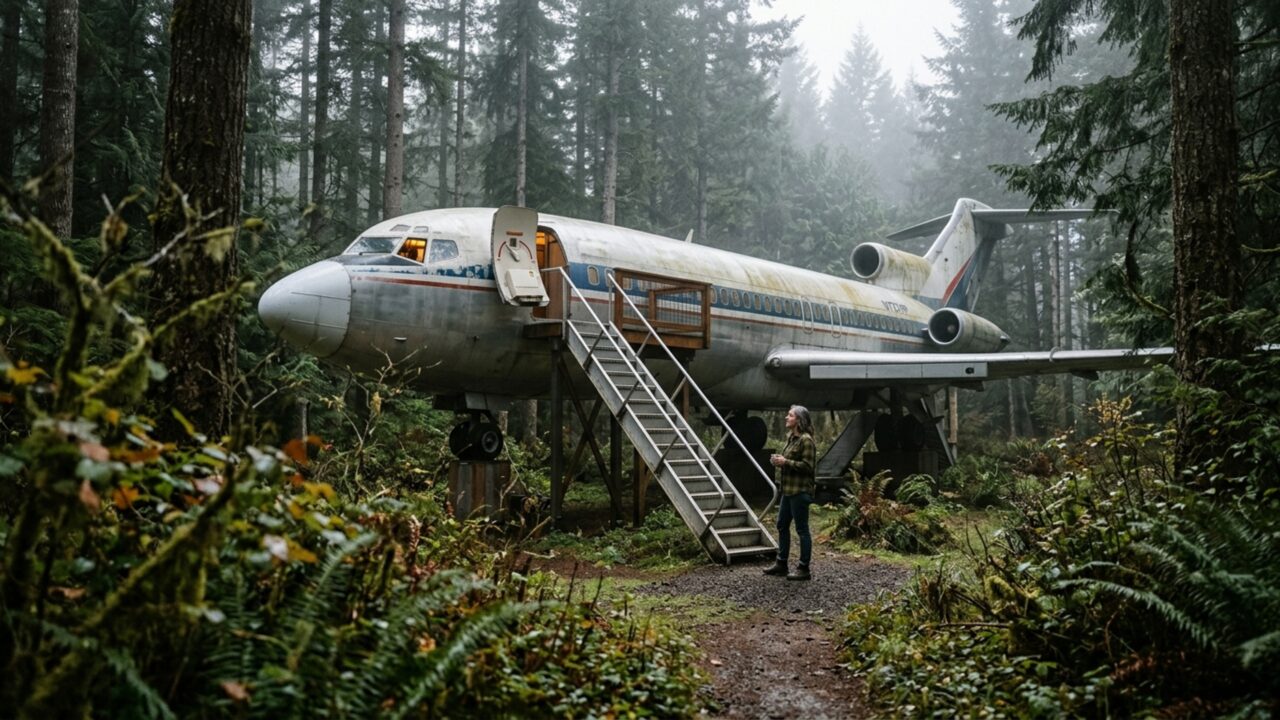 O engenheiro que transformou um Boeing 727 abandonado em sua casa dos sonhos no meio da floresta