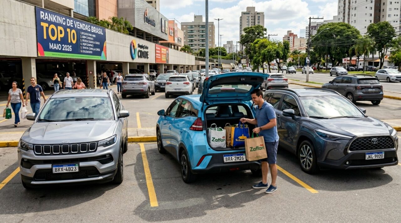 Top 10 carros mais vendidos em maio de 2026 tem Fiat Strada na liderança e BYD em destaque