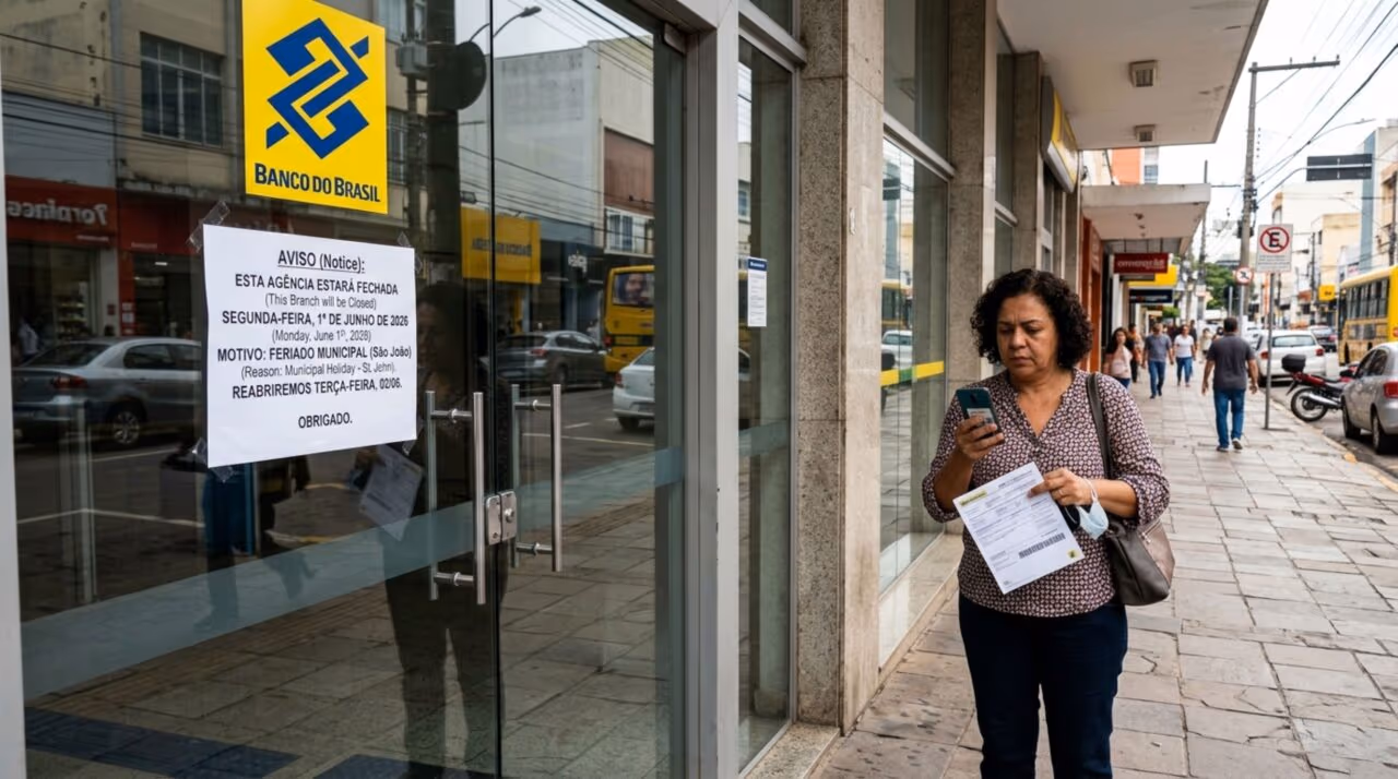 Bancos estarão fechados dia 1º de junho, segunda-feira