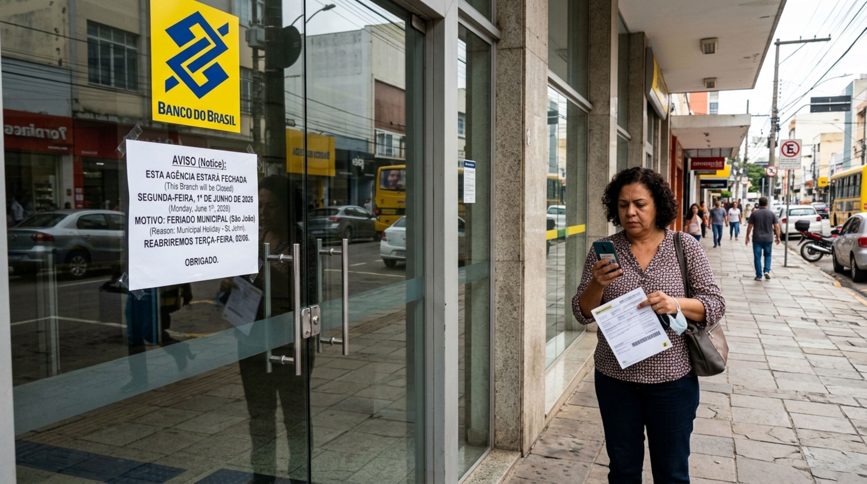 Bancos estarão fechados dia 1º de junho, segunda-feira