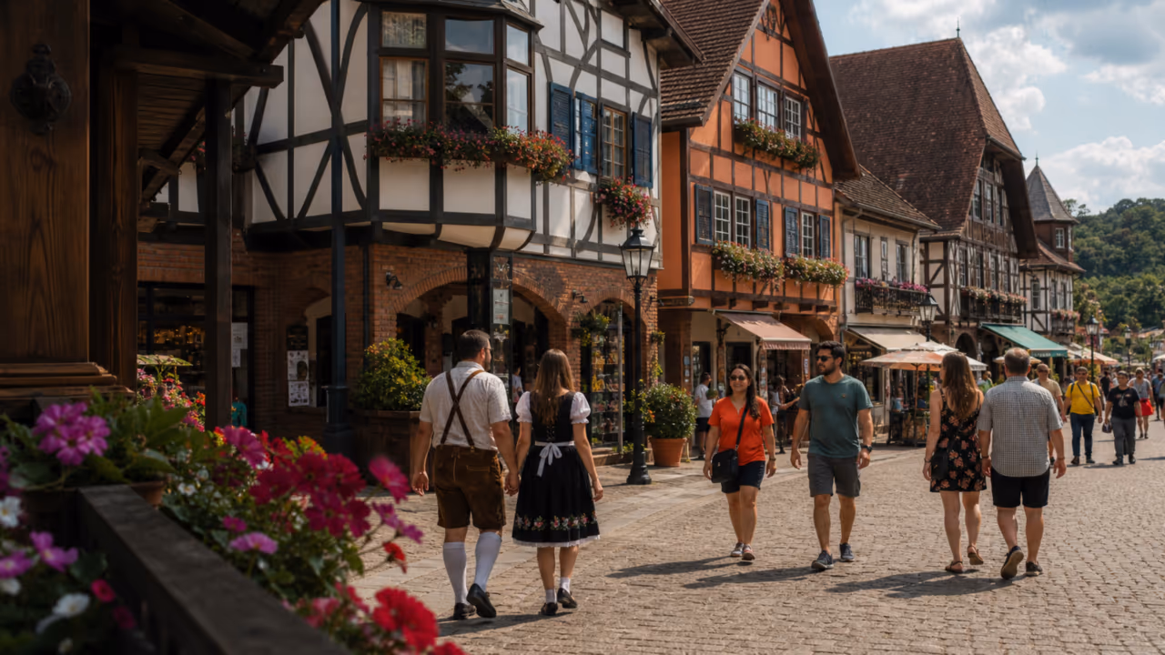 A cidade catarinense que mistura Oktoberfest, cerveja artesanal e arquitetura de conto europeu