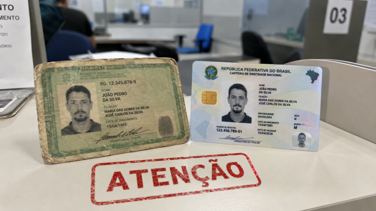 RG antigo continua válido até 2032, mas este detalhe pode fazer a troca pela CIN virar urgência