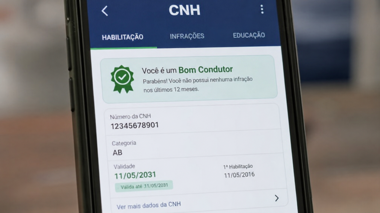 O que significa ter a CNH renovada automaticamente no Brasil em 2026