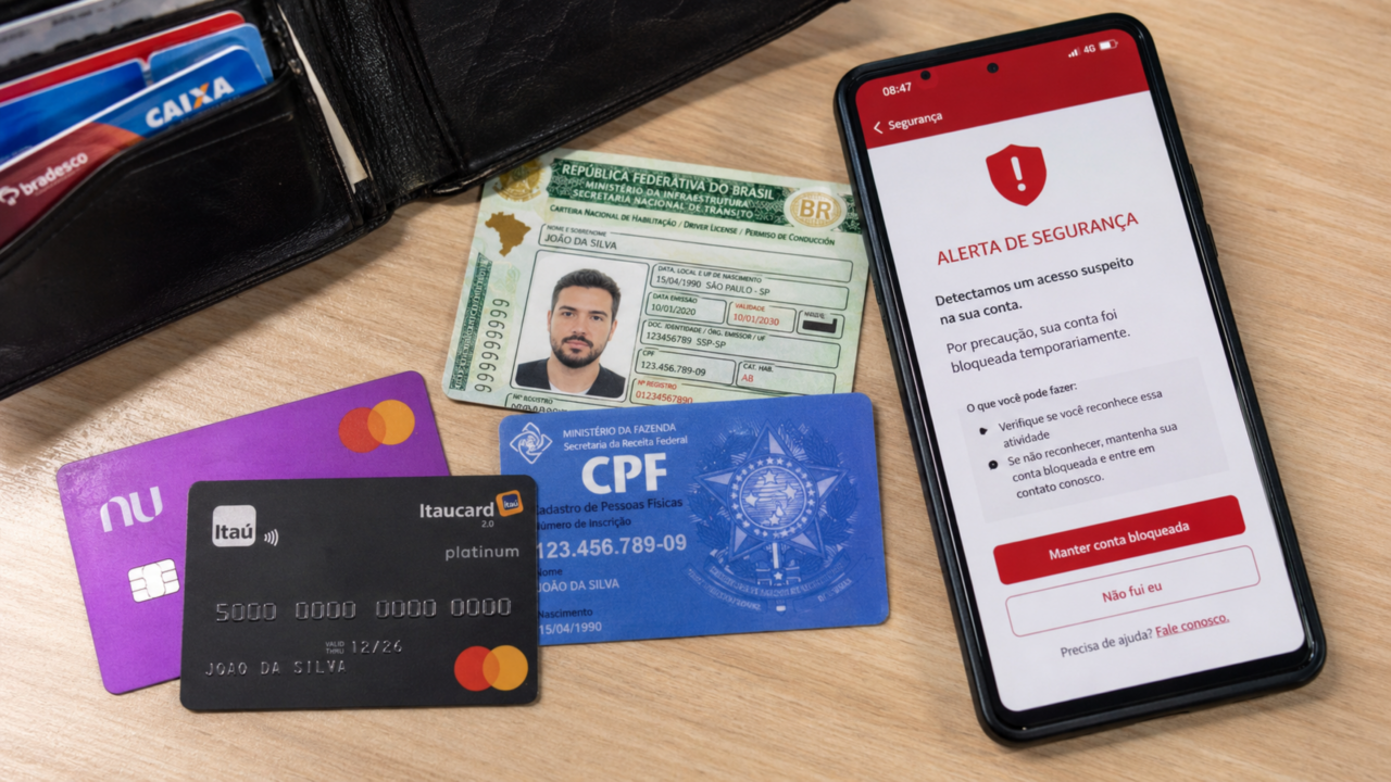 Documentos roubados podem virar golpe: veja como proteger seu CPF depois de perder a carteira