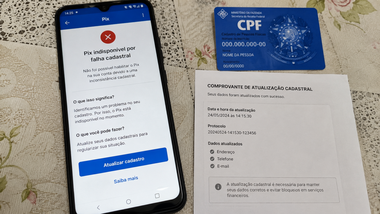 CPF bloqueado pela Receita? O erro simples no cadastro que pode travar bancos, Pix e crédito