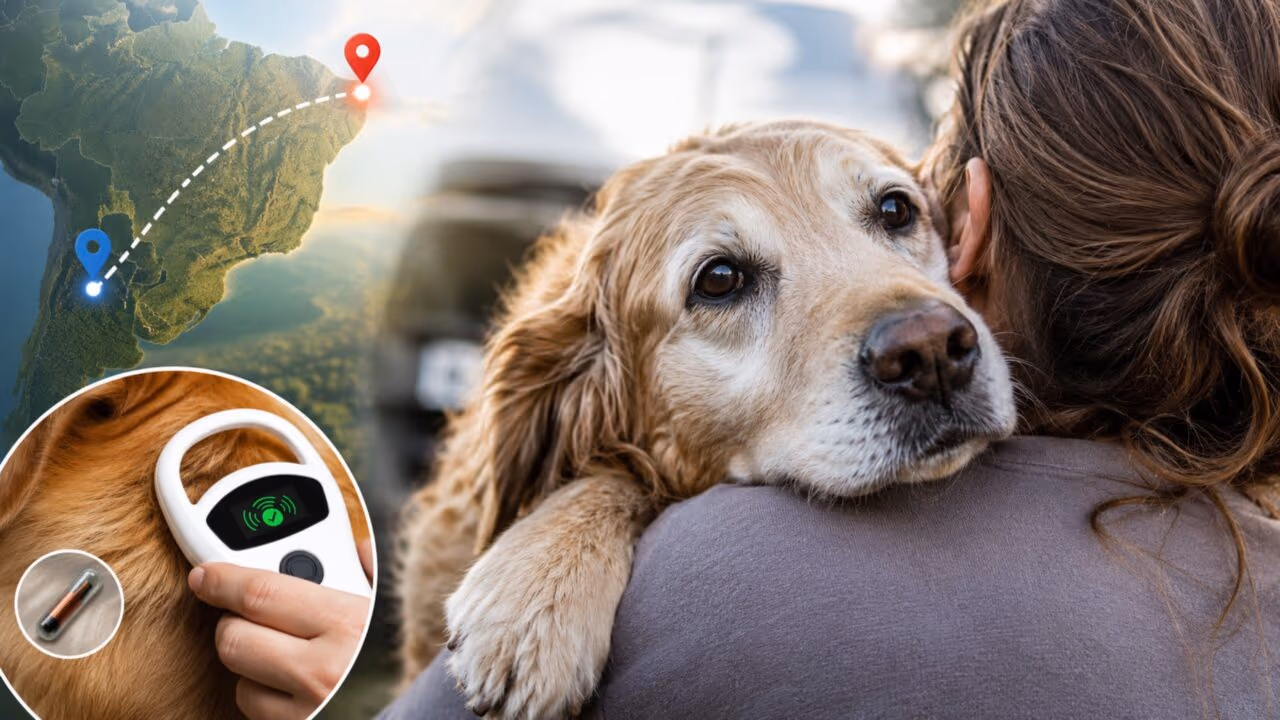 Cadela que passou 12 anos desaparecida é encontrada através de microchip após ser vista a 2,2 mil km de casa