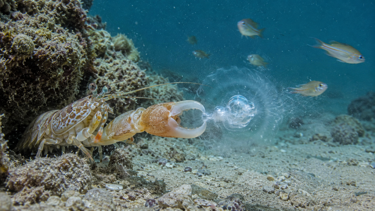 A criatura minúscula do oceano que transforma uma garra em arma de choque, som e luz