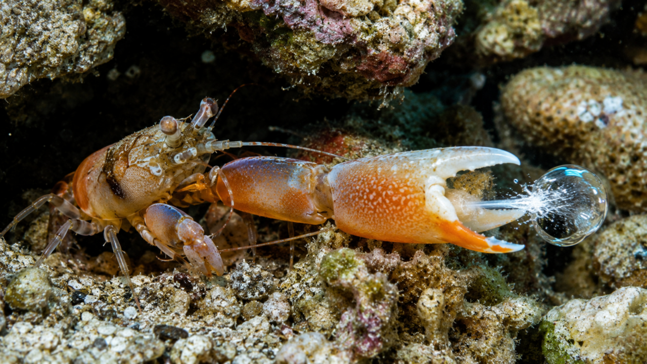 A criatura minúscula do oceano que transforma uma garra em arma de choque, som e luz