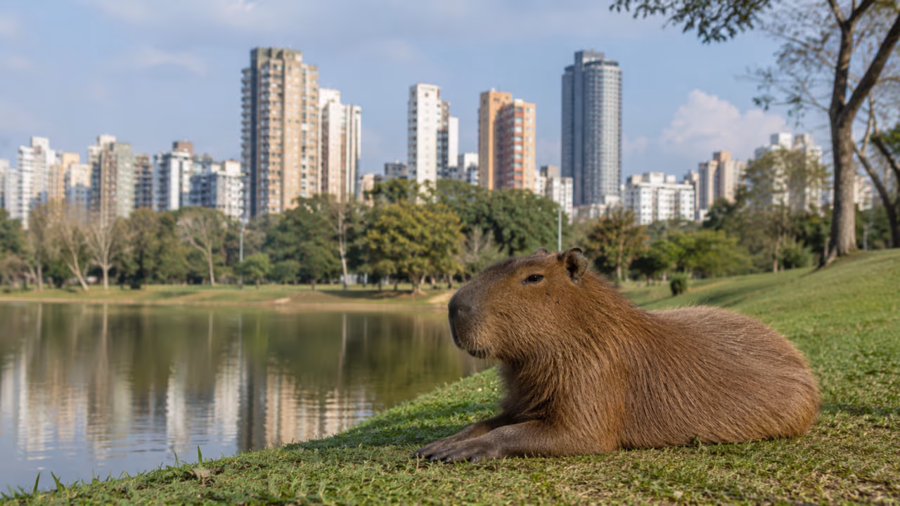 Capivaras viraram símbolo de paz na internet, mas sua presença urbana acende alerta ambiental