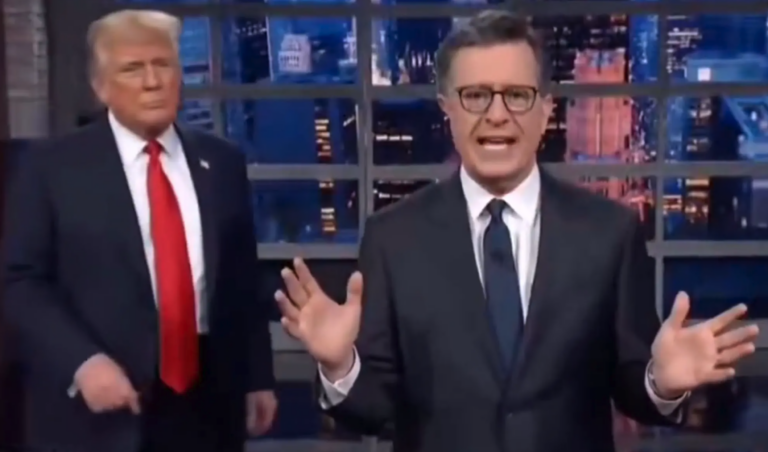 Trump “joga” Stephen Colbert no lixo após fim de “The Late Show”