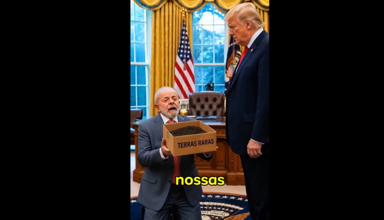 Flávio divulga vídeo com IA de Lula oferecendo “terras raras” a Trump