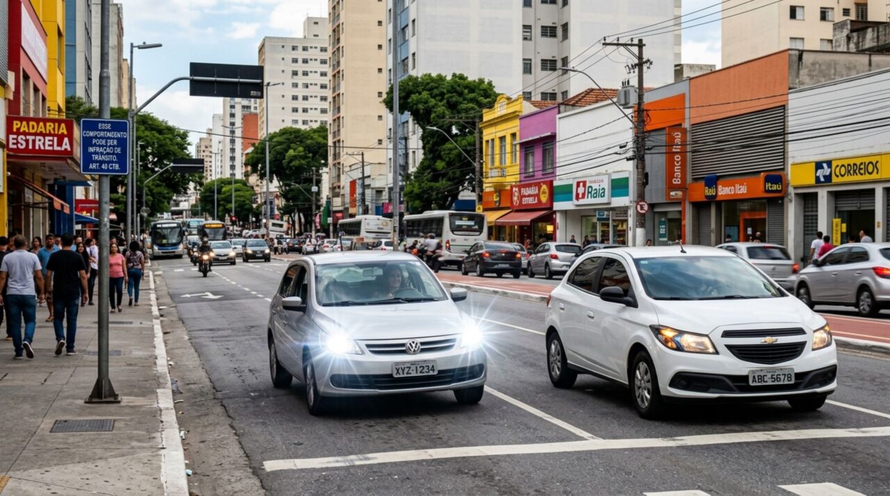 O que significa quando um motorista pisca o farol para outro no trânsito?