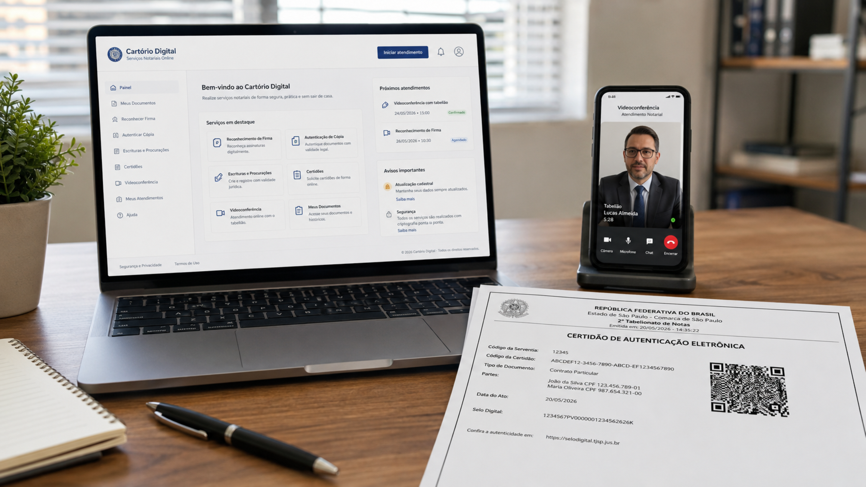 Cartório online: atos digitais têm validade, mas um detalhe decide se o documento funciona