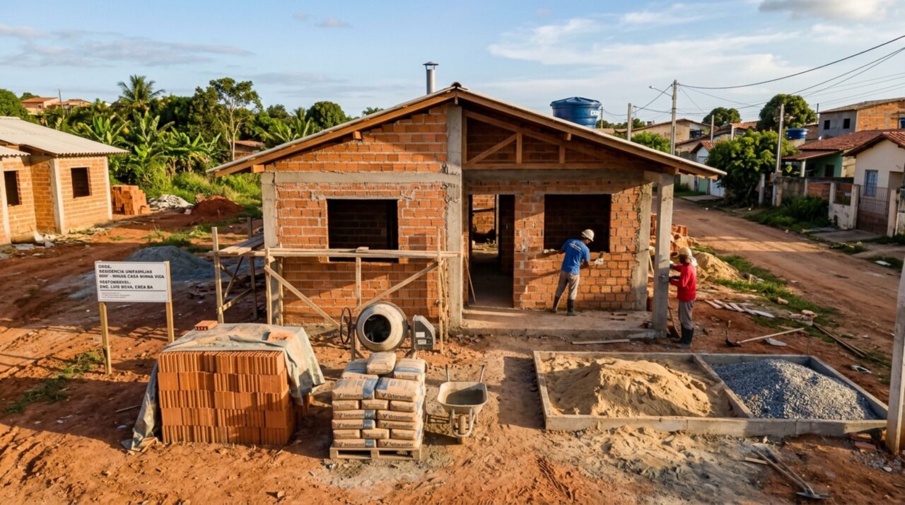 Quanto custa construir uma moradia popular de 60 m² com valores atualizados em 2026
