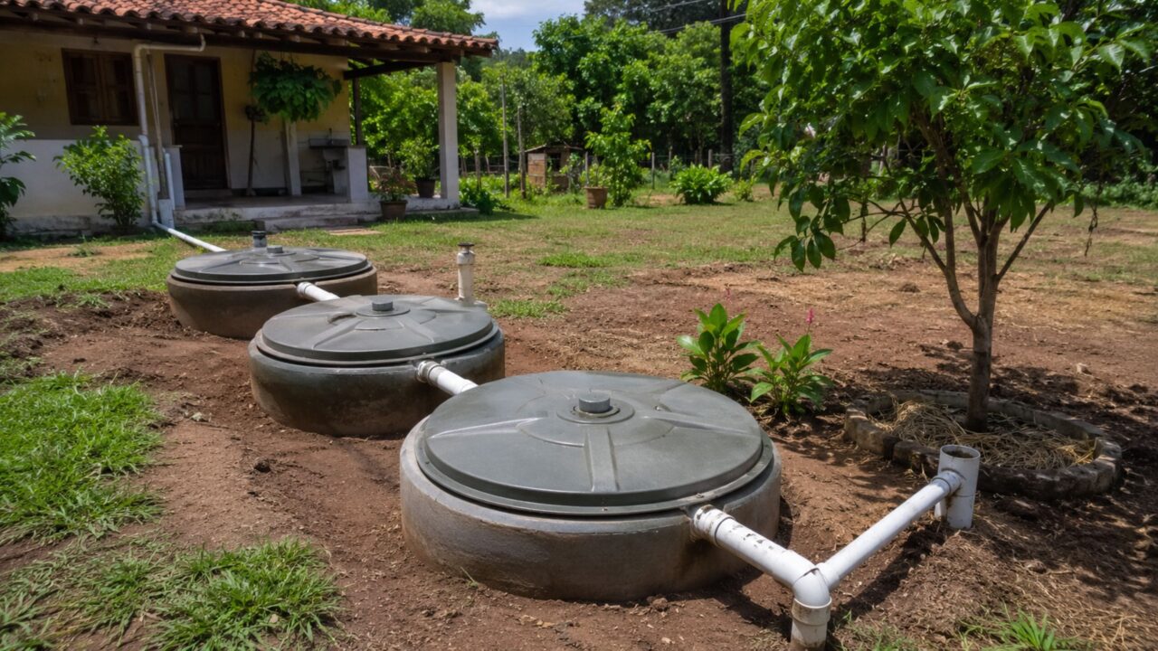 Como funciona a fossa biodigestora caseira que transforma esgoto em adubo e elimina o caminhão de limpeza para sempre