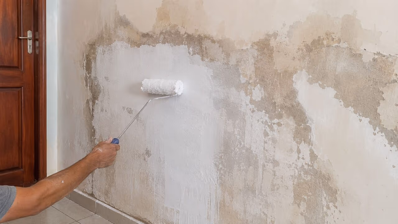 A técnica de pedreiro para acabar com infiltração na parede usando impermeabilizante antes da pintura