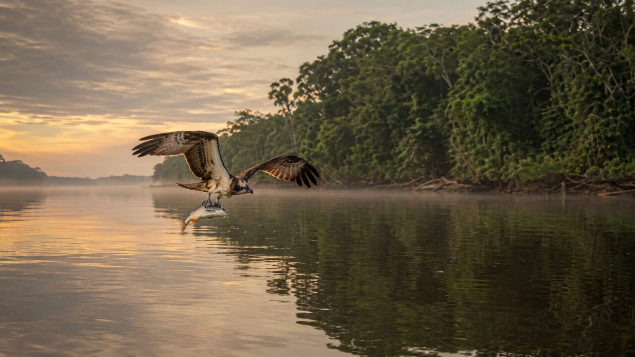 A águia que cruza continentes até encontrar nos rios da Amazônia o lugar ideal para sobreviver