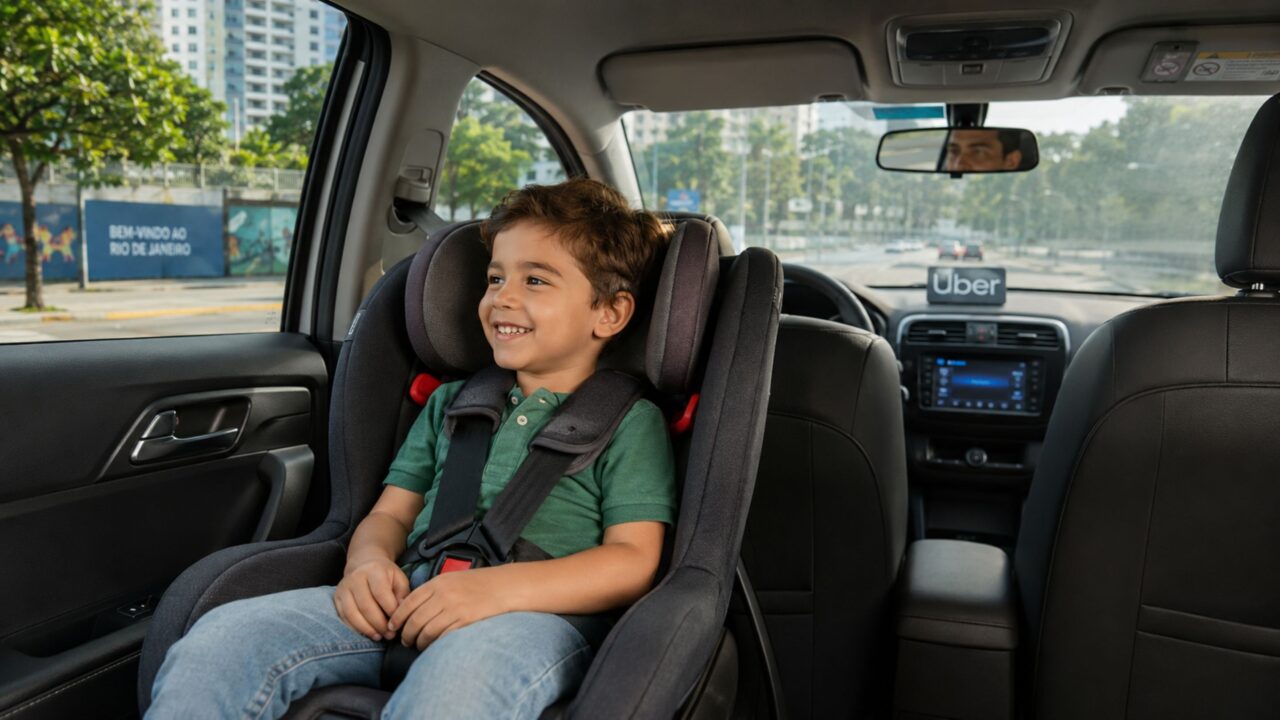 O que diz a lei sobre transportar crianças sem cadeirinha em carro de aplicativo?