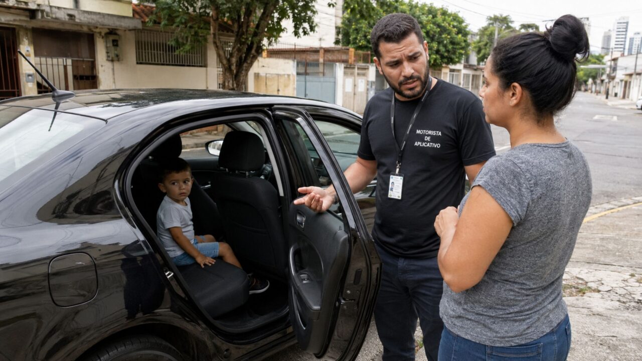 Motorista de aplicativo pode negar corrida por causa de criança sem cadeirinha? A resposta assusta passageiros