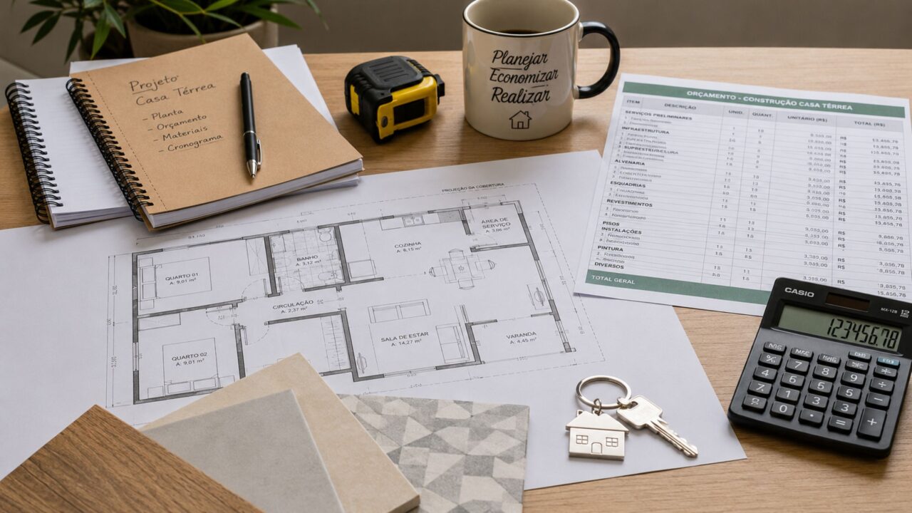 Quanto juntar para construir uma casa térrea com 2 quartos sem apertar o orçamento?