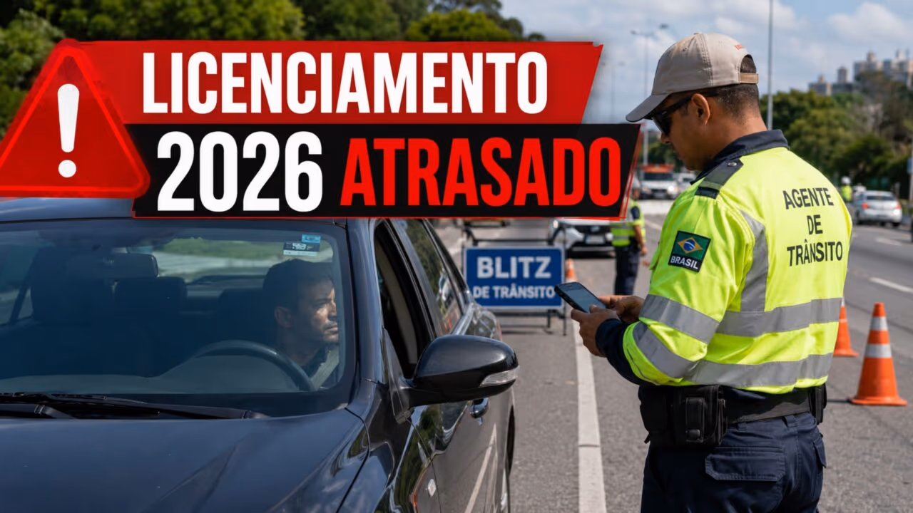Motorista que deixa o licenciamento 2026 para depois corre risco de multa, guincho e pátio