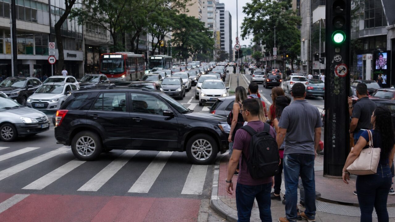 Motorista que fecha cruzamento pode levar multa mesmo sem ter furado o sinal