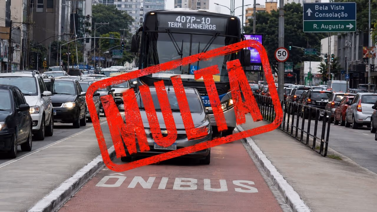 Motorista que entra na faixa de ônibus para cortar caminho pode ser enquadrado no art. 184 do CTB