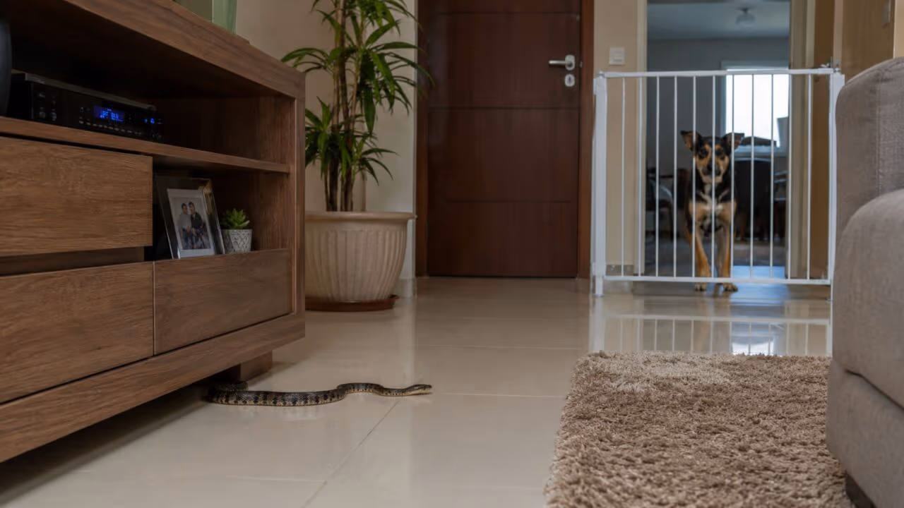 Como agir ao encontrar cobra dentro de casa sem colocar os moradores em risco