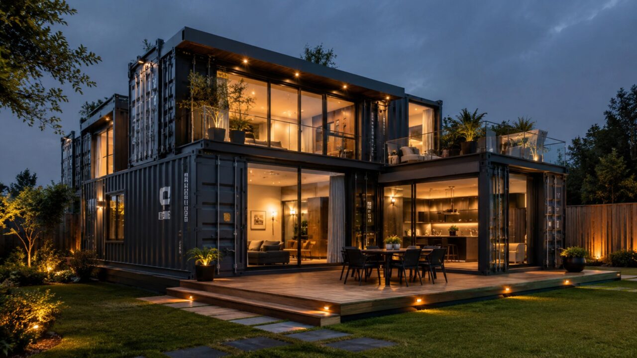 Homem compra contêiner marítimo por 7 mil reais e transforma em casa de luxo com conforto, elegância e funcionalidade