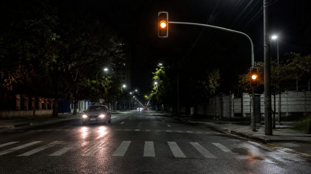 O que significa luz laranja no semáforo tarde da noite ou de madrugada? É seguro ultrapassar?