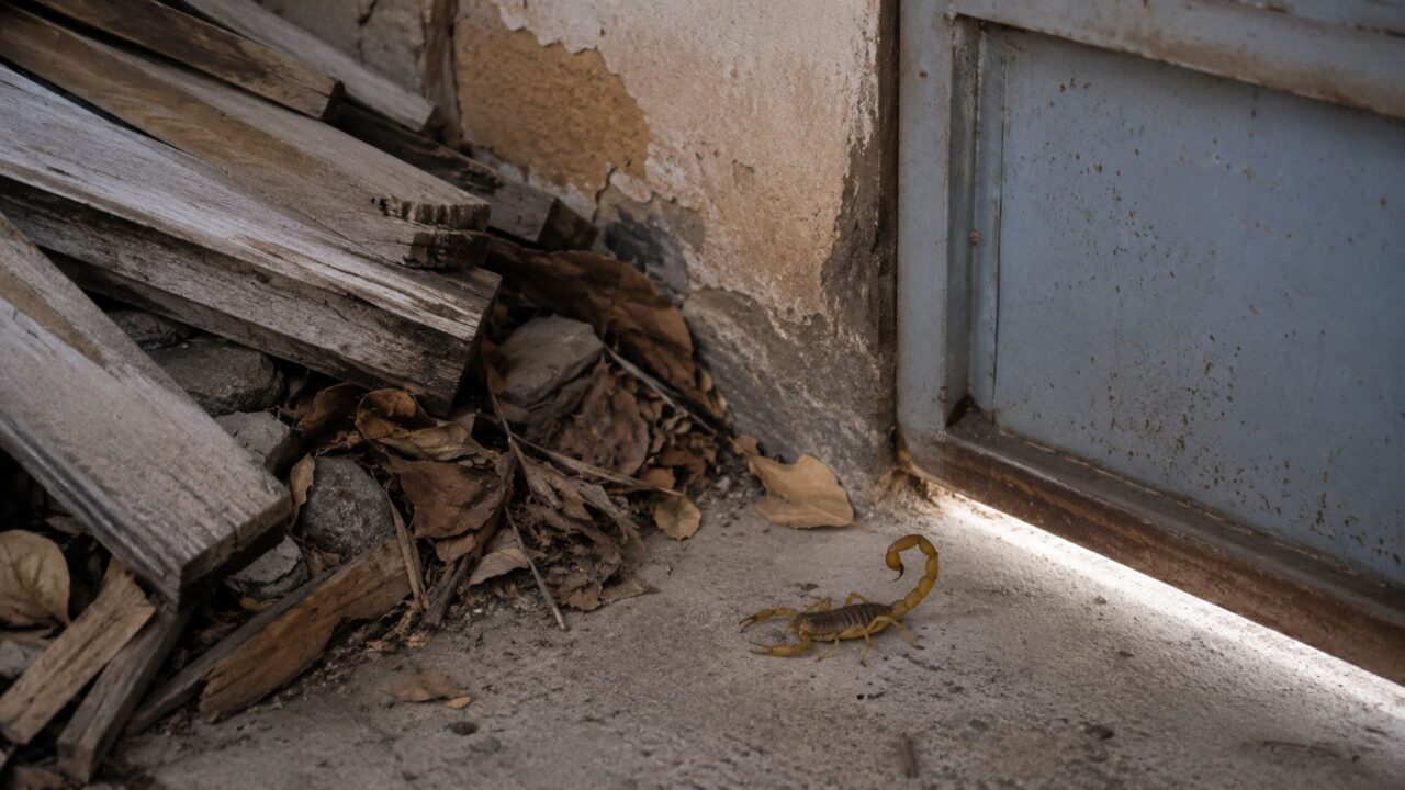 Especialistas alertam para vedar bem ralos e frestas, já que escorpiões amarelos estão aparecendo com mais frequência dentro de casas e quintais por um motivo