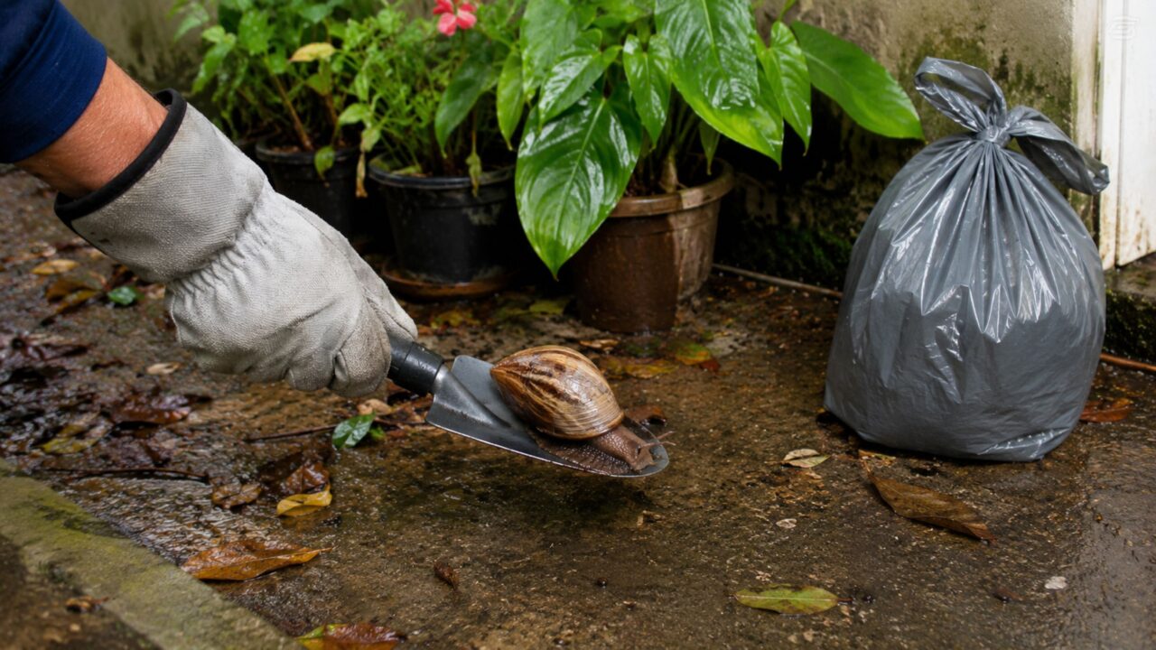 O que significa quando caramujos começam a aparecer no quintal após a chuva?