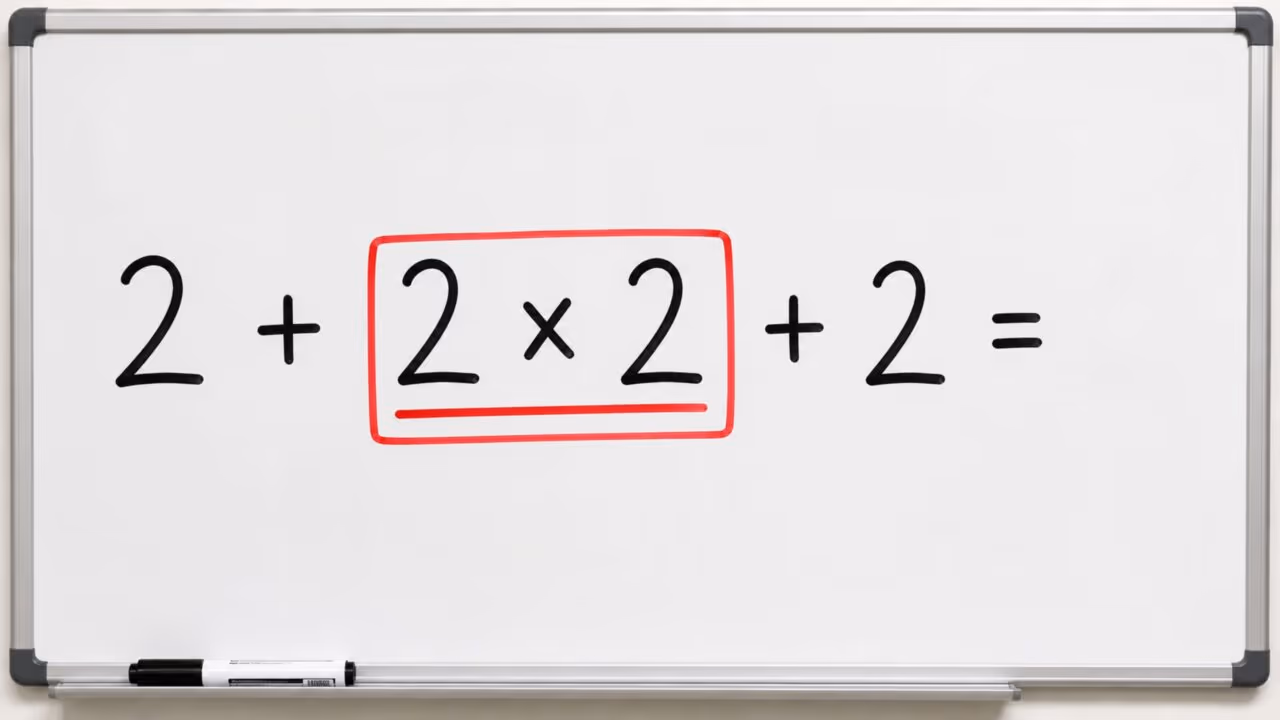 Quanto é 2 + 2 × 2 + 2? Um desafio clássico que quase sempre gera briga na resposta