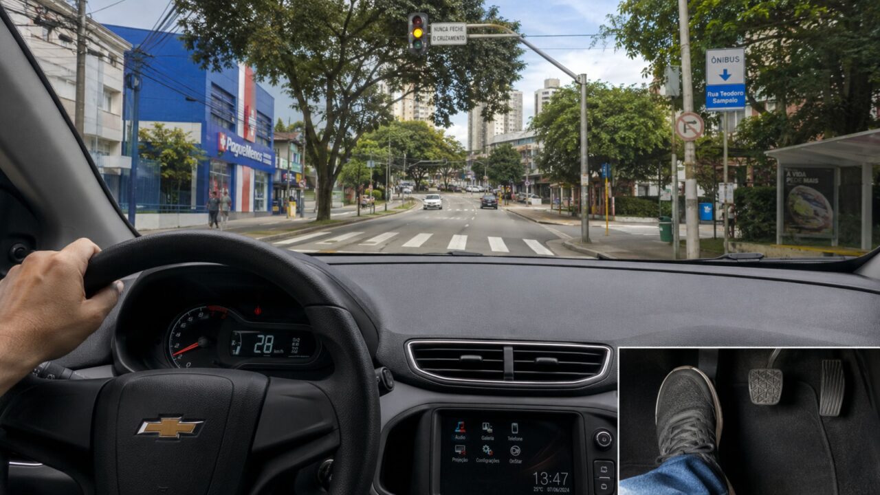 Passar no sinal amarelo pode parecer uma escolha óbvia, mas motoristas que se atentam ao art. 208 do CTB evitam