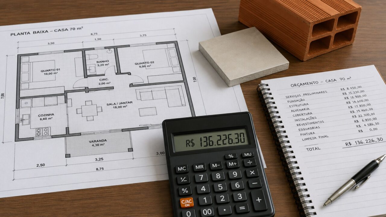 Quanto custa construir uma casa simples de 70 m² em 2026 e como o valor sempre aumenta no fim das contas?